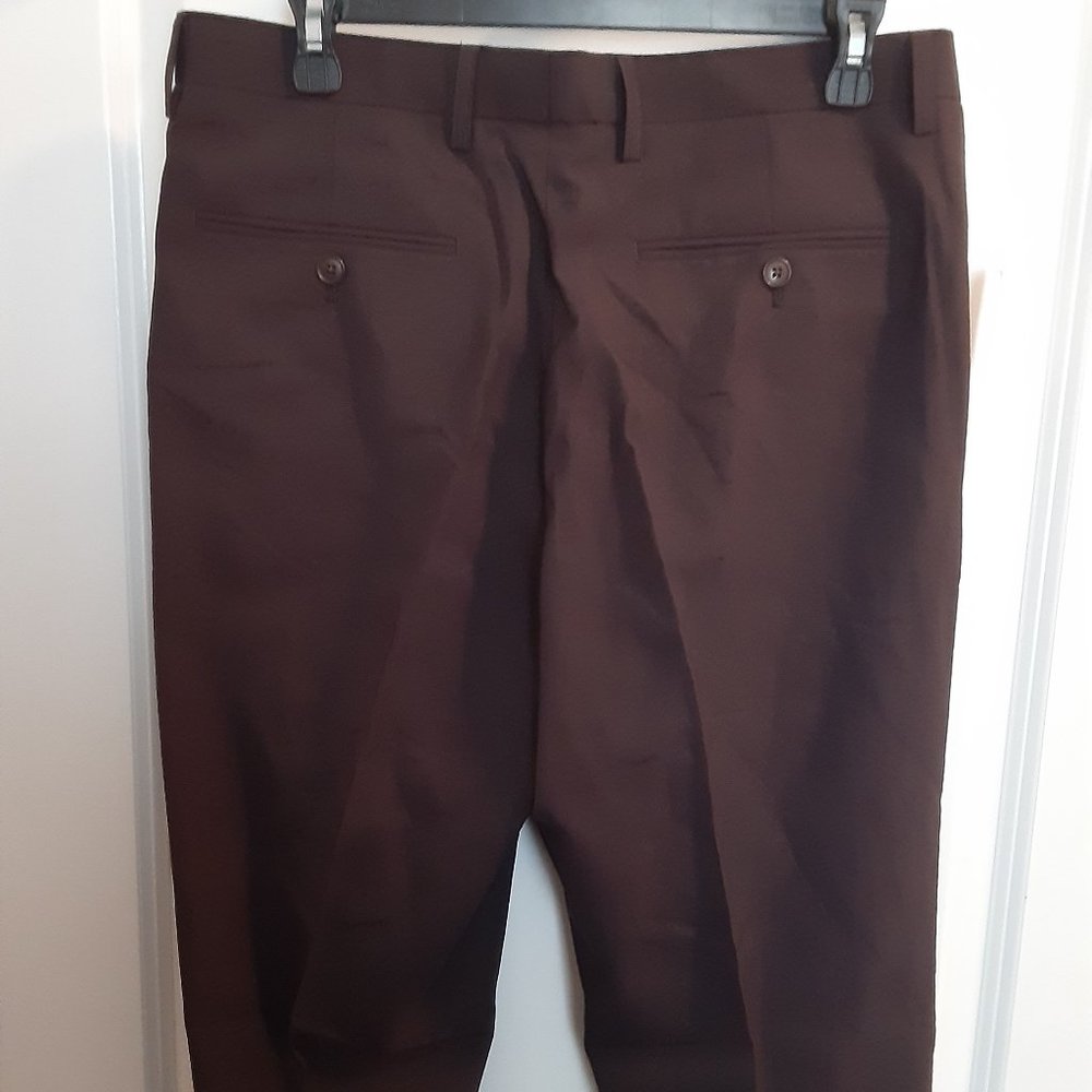 Rich Cocoa Brown Men's 32x33 Dress Slacks/Trousers Amazon's Find Brand - Picture 6 of 13